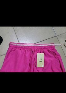 Vibrant Pink Palazzo Pants with Drawstring Waist
