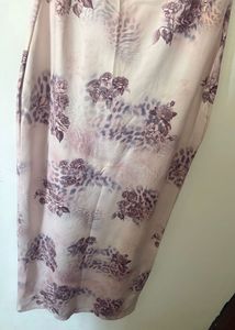 Sheer Floral Maxi Dress with Slit