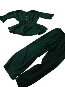 Elegant Dark Green Co-ord Set