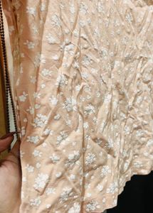 Cute Floral Print Peach Top