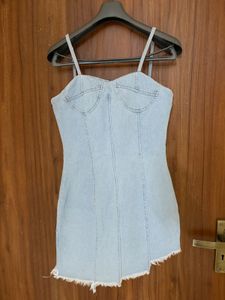 Light Wash Denim Mini Dress