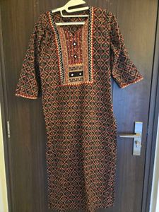 Jaipuri Printed Kurta Set L size