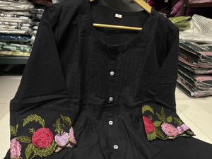 Elegant Black Embroidered Co-ord Set