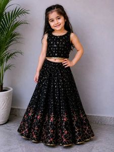 Sparkling Black Lehenga Choli for Girls