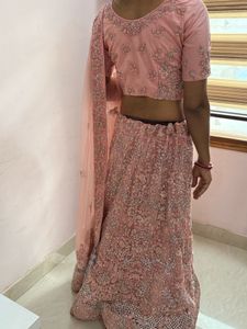 Elegant Peach Lehenga Choli