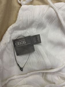 ASOS White Backless Midi Dress
