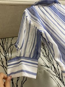 Mid Dress With Hogh Low Cut With Belt