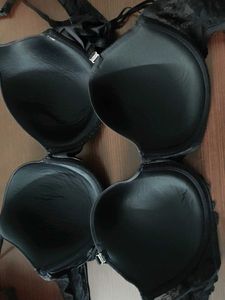 3 Black bras - 38C