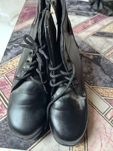 Black Lace-Up Ankle Boots