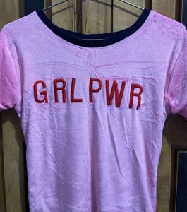 Pink 'GRL PWR' Dress