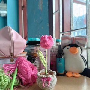 Crochet Tulip flower pot