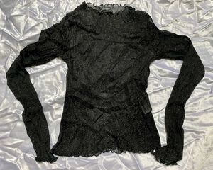 Sparkly Black Mesh Top