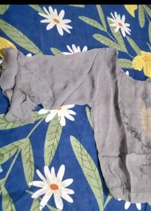 Grey Embroidered Blouse