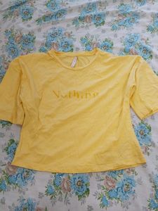 Lemon Yellow printed (nothing) Graphic T-Shirt