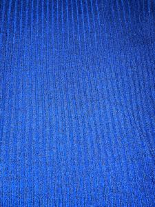 Blue Ribbed Turtleneck Sweater