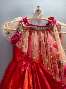 Girls Festive Gown with Pearls