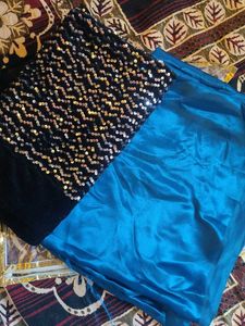 NEW SATIN SILK SAREE WITH BLOUSE