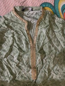 Stylish Green Printed Kurta