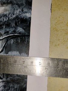 Monochromatic Waterfall Landscape Painting