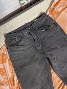 Charcoal Grey Straight Leg Jeans