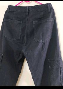 Black Cargo Jeans