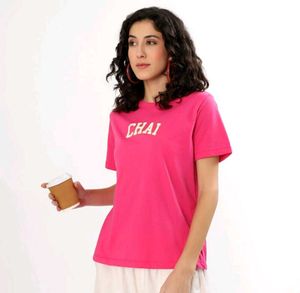 Women's Pink "CHAI" Graphic T-Shirt