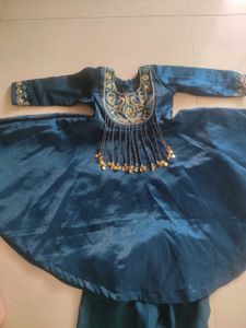 Elegant Teal Kurta with Embellishments