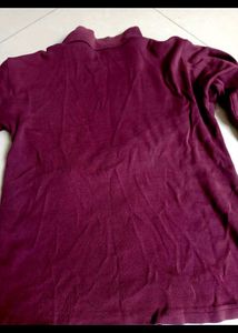 Chic Maroon Zipper Turtleneck Top