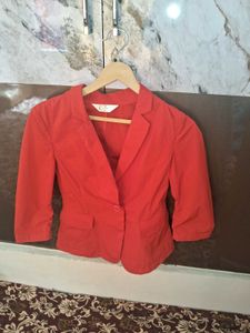 Chic Red Blazer