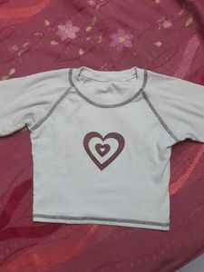 Cute Heart Graphic Long Sleeve Top