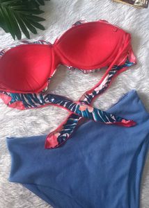 Tropical Print Bikini Set