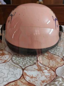 Pink Scooter Helmet with Visor