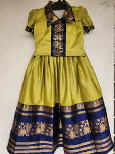 Girls Silk Ethnic Dress Trendy Tradition