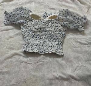 Floral Smocked Off-Shoulder Top