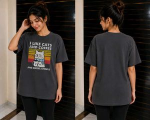 Funny Cat Coffee T-Shirt