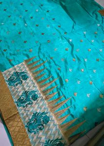 Embroidered Cotton Silk Saree