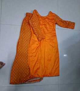 Vibrant Orange Kurta Set