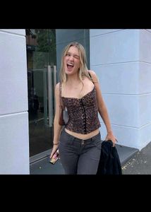 NewMe Leopard Print Corset Top