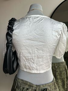 BANICHONGHUAI Milkmaid Puff-Sleeve Top