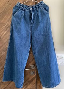 Wide Leg Denim Pants