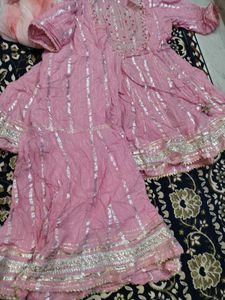 Pink Garara With Dupatta