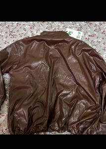 Stylish Brown Faux Leather Jacket