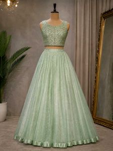 Stunning Mint Green Lehenga Choli