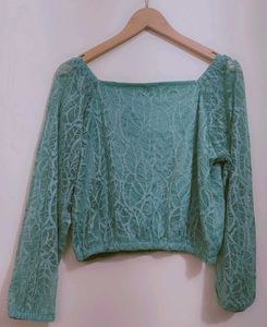 Sea Green Lace Co-ord Set For 36 Bust