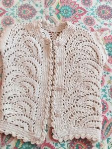 Boho Crochet Button-Up Vest