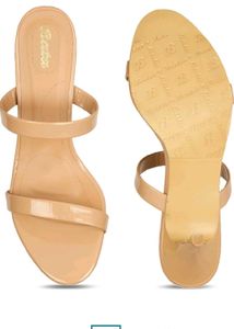 mule heels bata nude