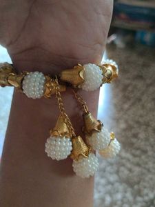 Golden &amp; Pearl Bangle