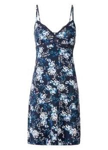 Floral Print Nightgown with Lace Trim