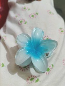 Blue Flower Hair Claw Clip