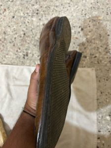 Prolific Brown Ethnic Mojari Shoes